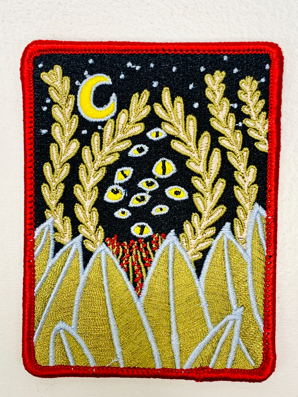 Plants and Eyes Embroidered Patch