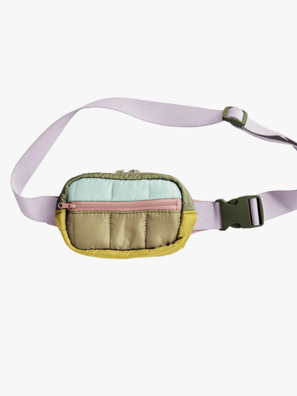 Candy Block Puffy Small Hip Bag