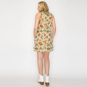 Flower & Leaves Mini Dress