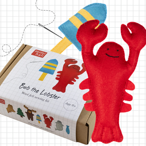 Bub the Lobster Wool Felt Sewing Kit