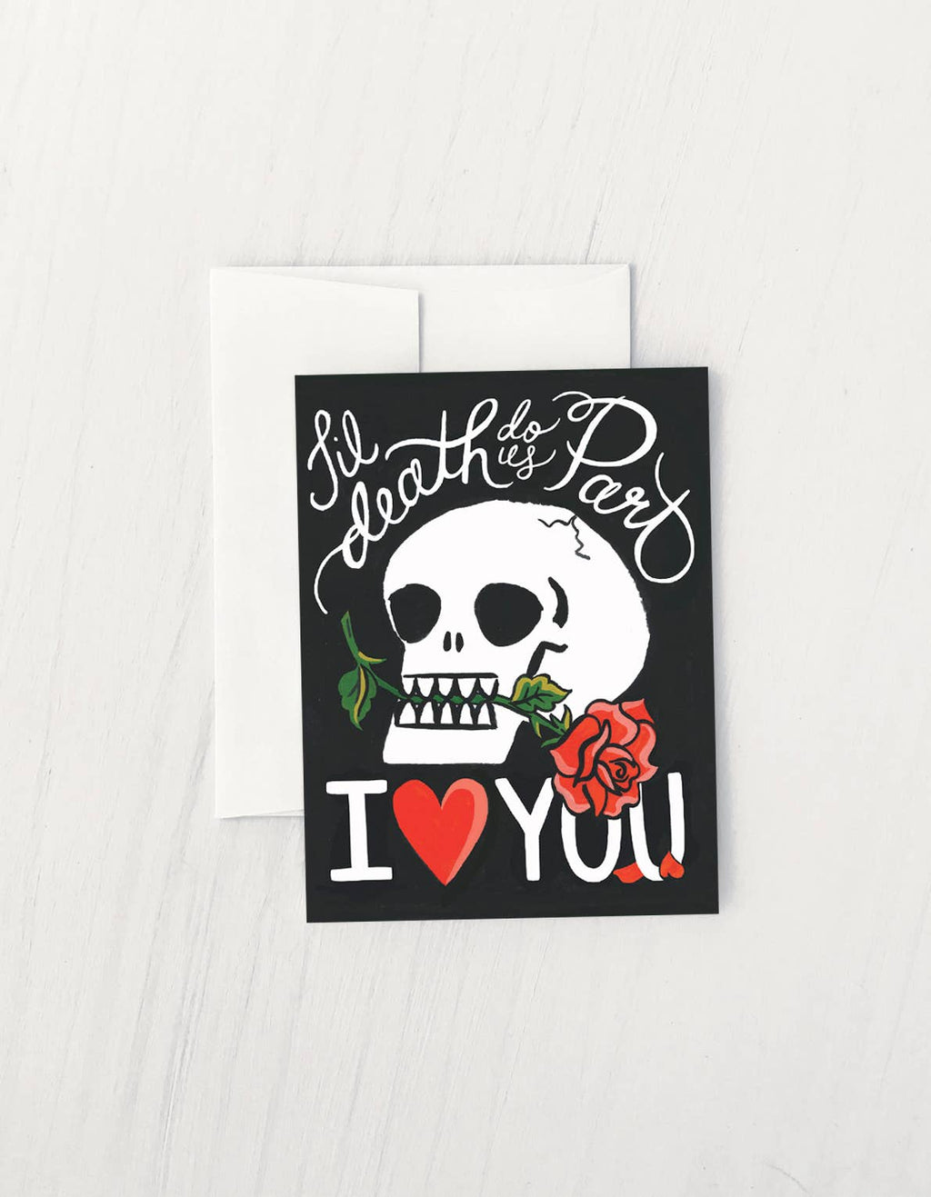 Skull and Rose Greeting Card