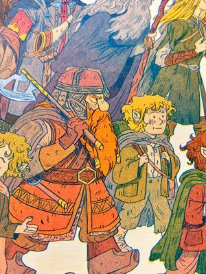 Lord of the Rings, Fellowship Riso Print