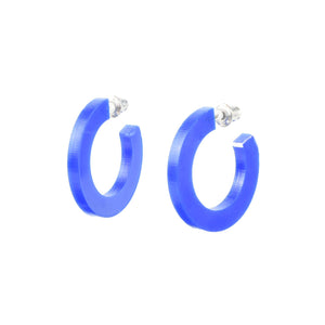 Cobalt Blue Hoop Earrings