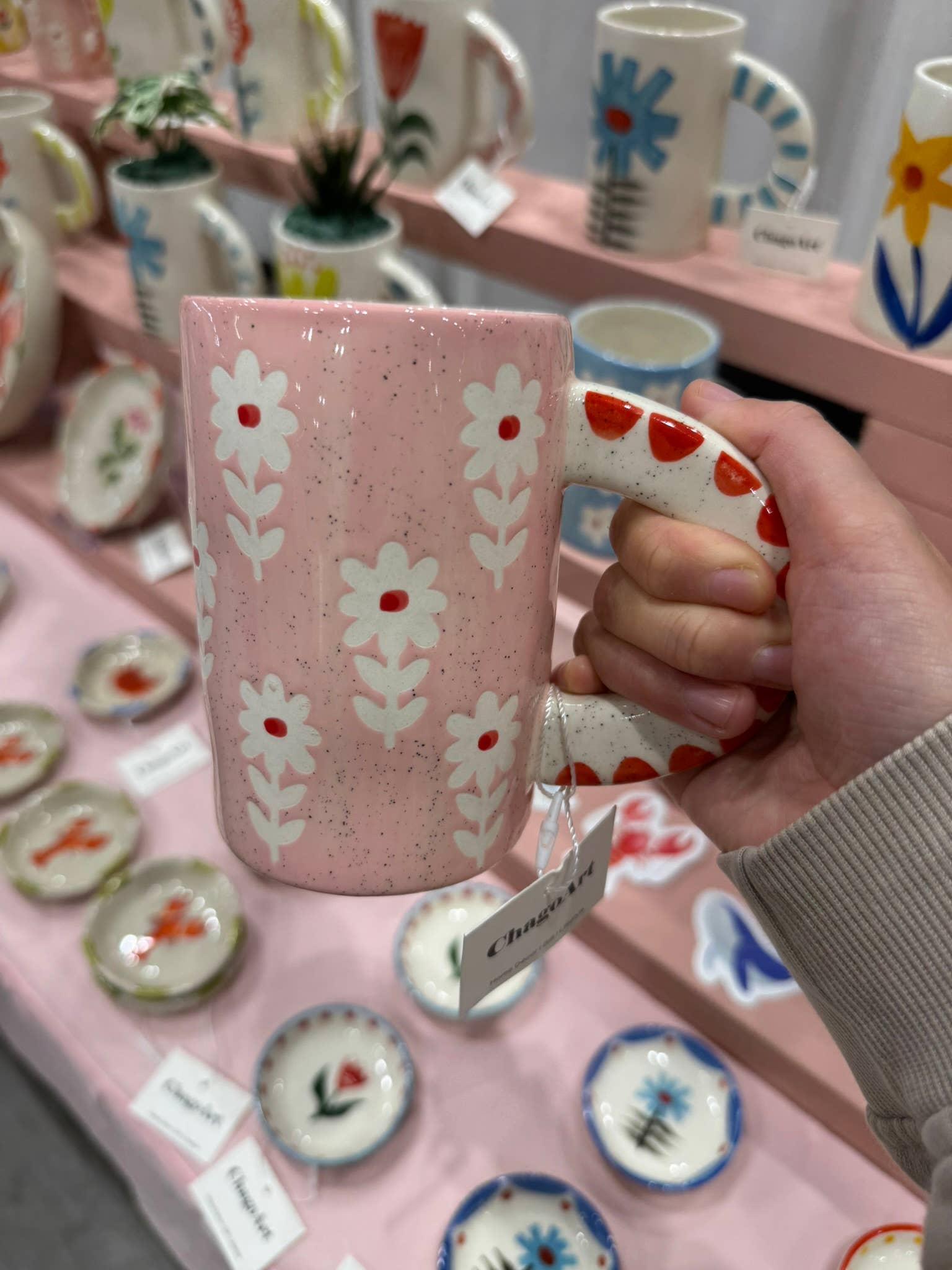 Pink and Red Floral Mug
