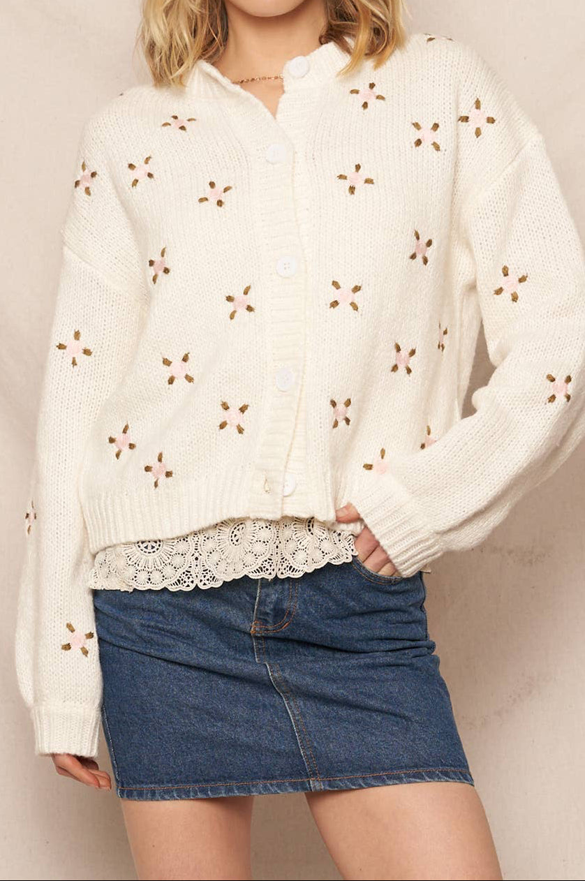 Embroidered Cardigan