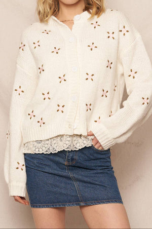 Embroidered Cardigan
