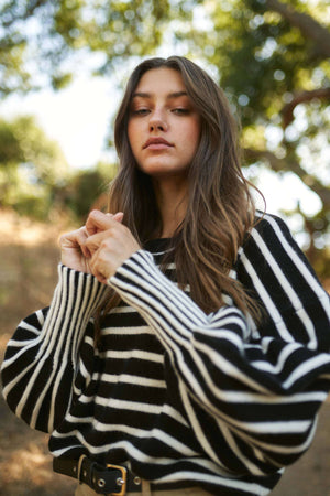 Black & White Striped Sweater