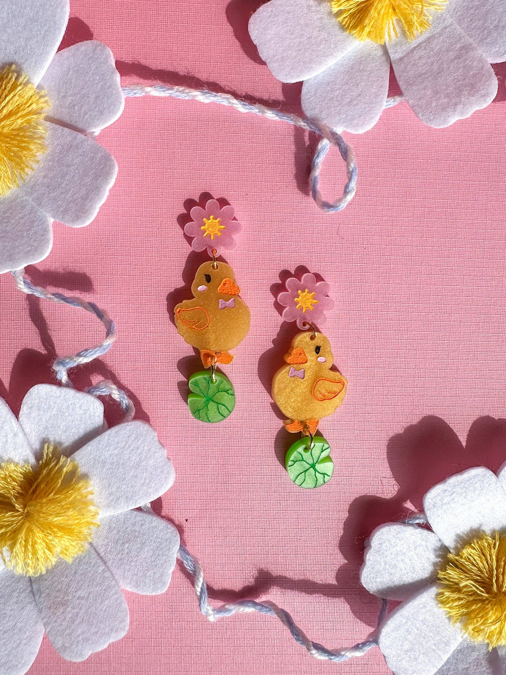 Buttercup Duck Earrings