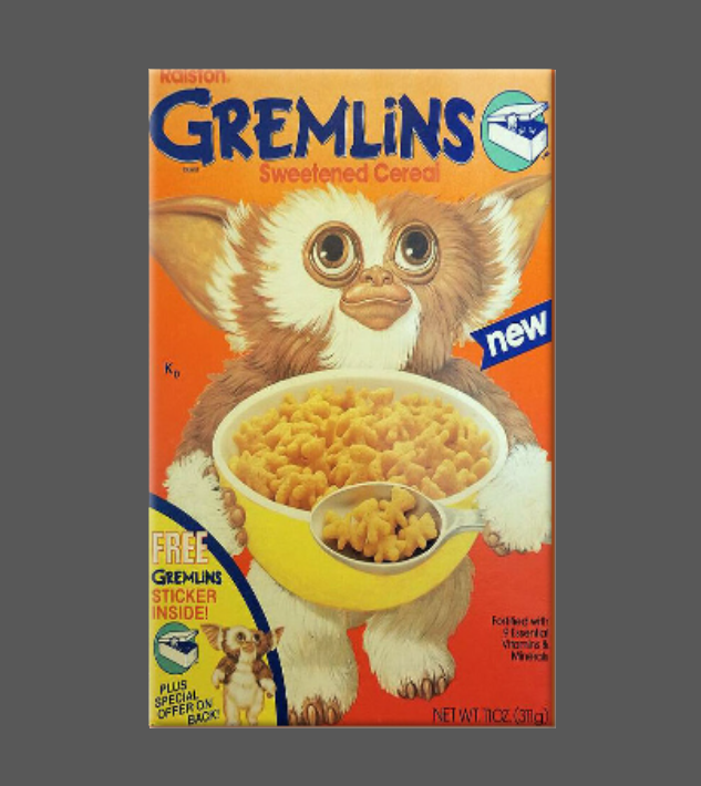 Gremlins Gizmo 80s Cereal Box Magnet