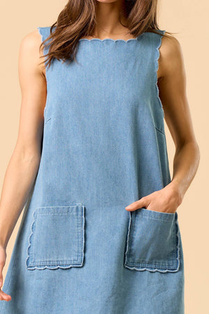 Sleeveless Denim Dress