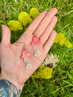 Mushroom Statement Earrings