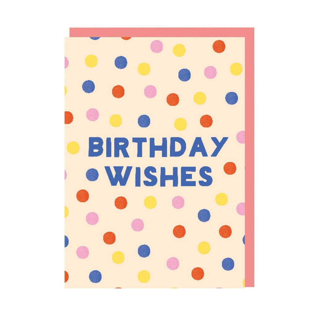 Birthday Wishes Polka Greeting Card