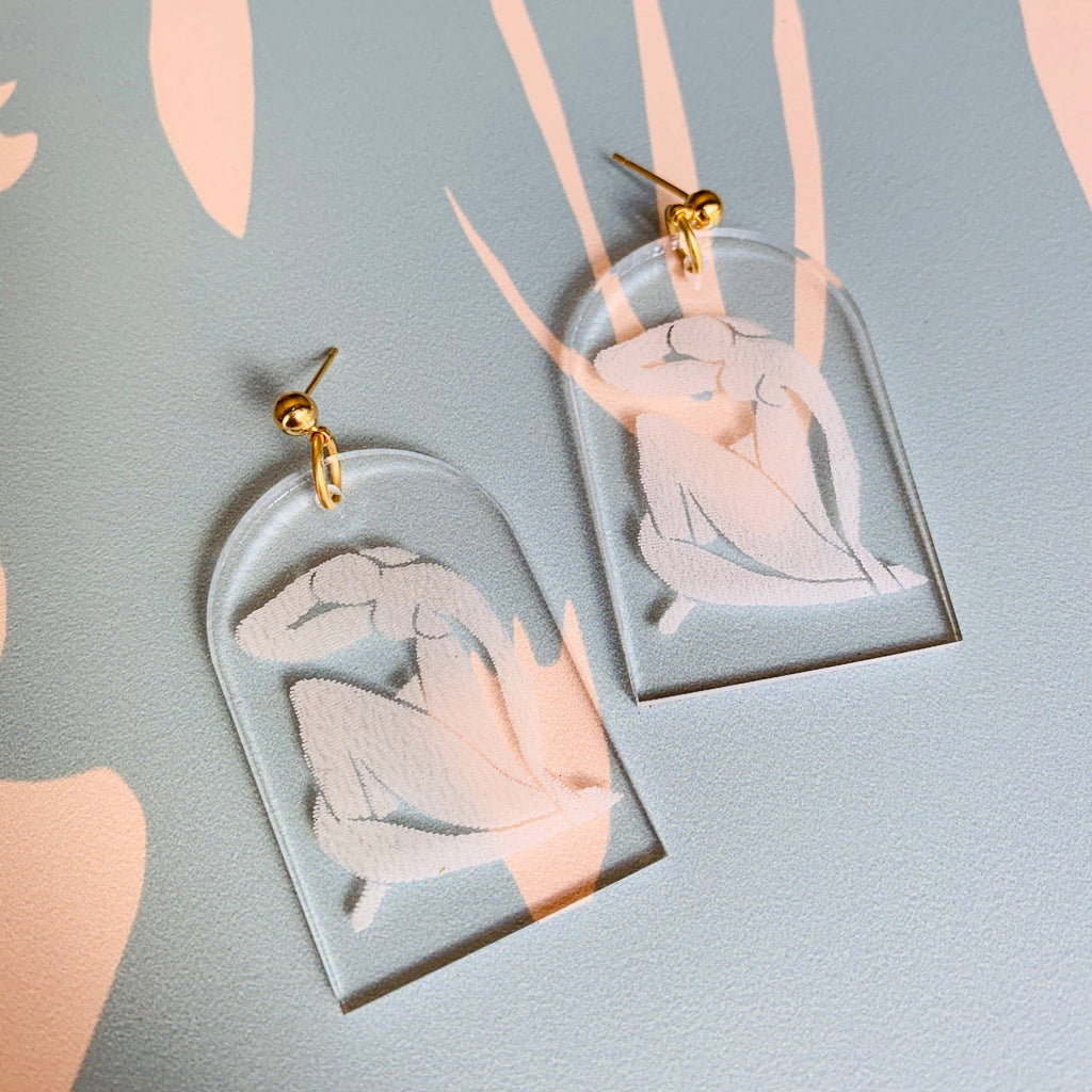 Matisse Blue Nude Earrings