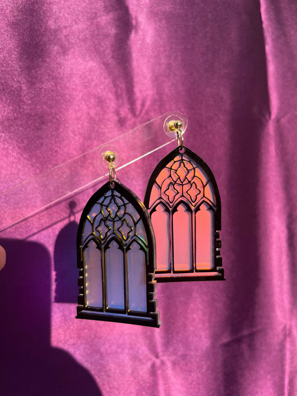 Spooky Church Window Earring Gothic