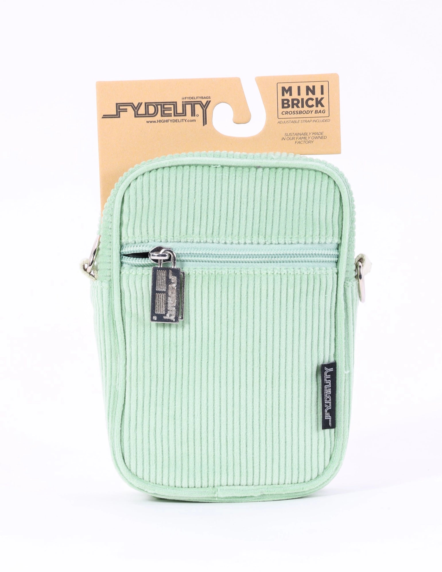 Corduroy Crossbody Mini Brick Bag