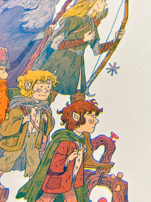 Lord of the Rings, Fellowship Riso Print