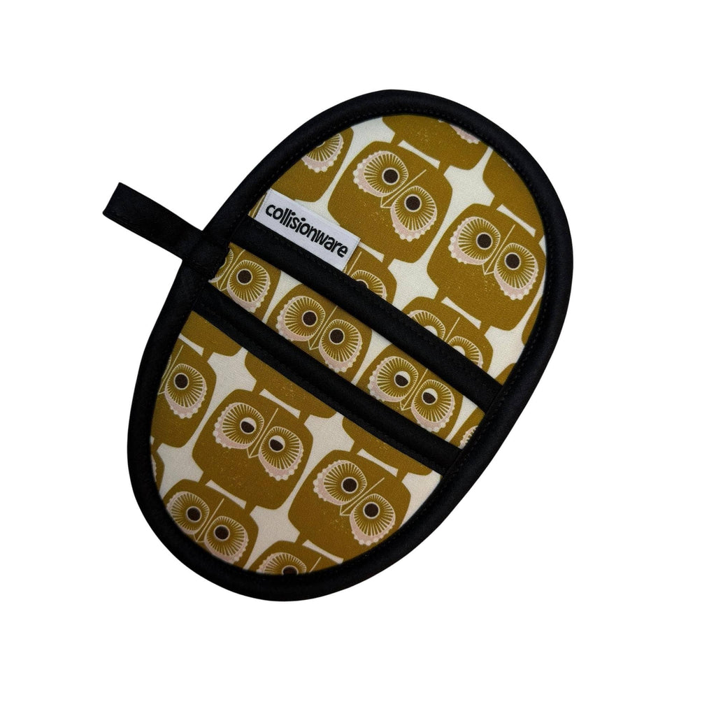 Gold Owls Mini Pincher Mitt
