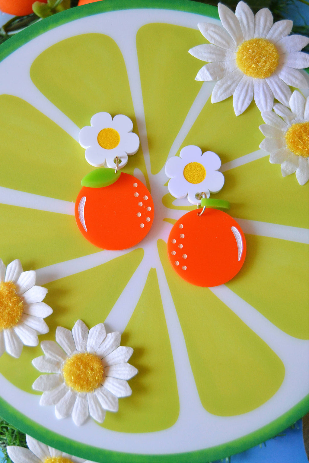 Orange Clementine Earrings