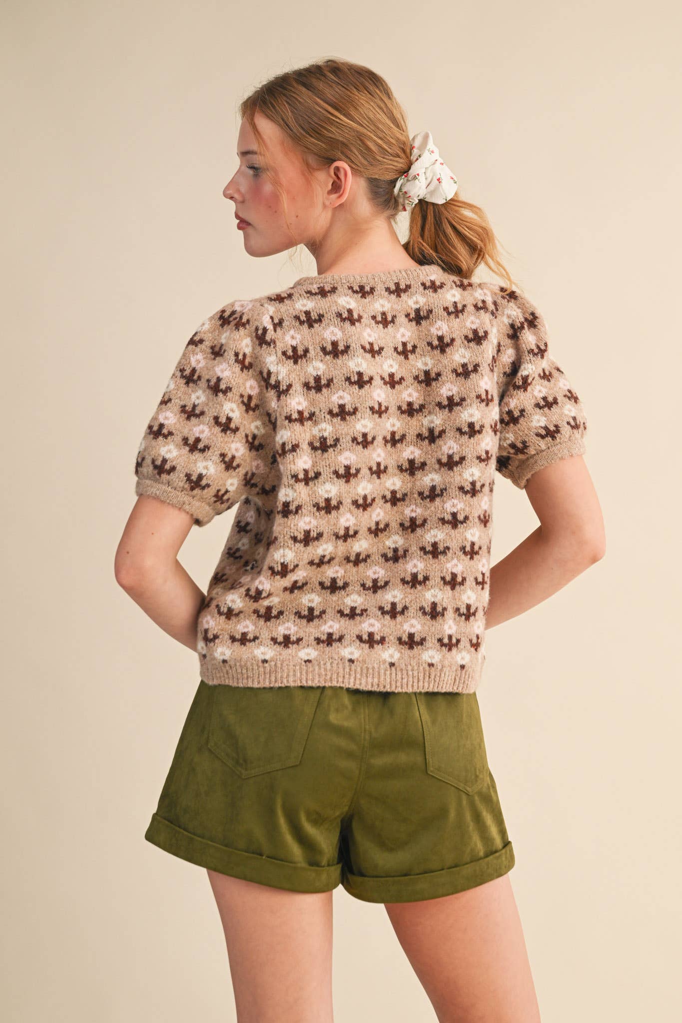 Floral Short Sleeve Cardigan