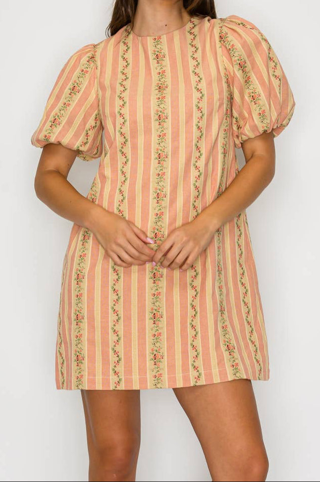 Favorite Vintage Wall Paper Mini Shift Dress