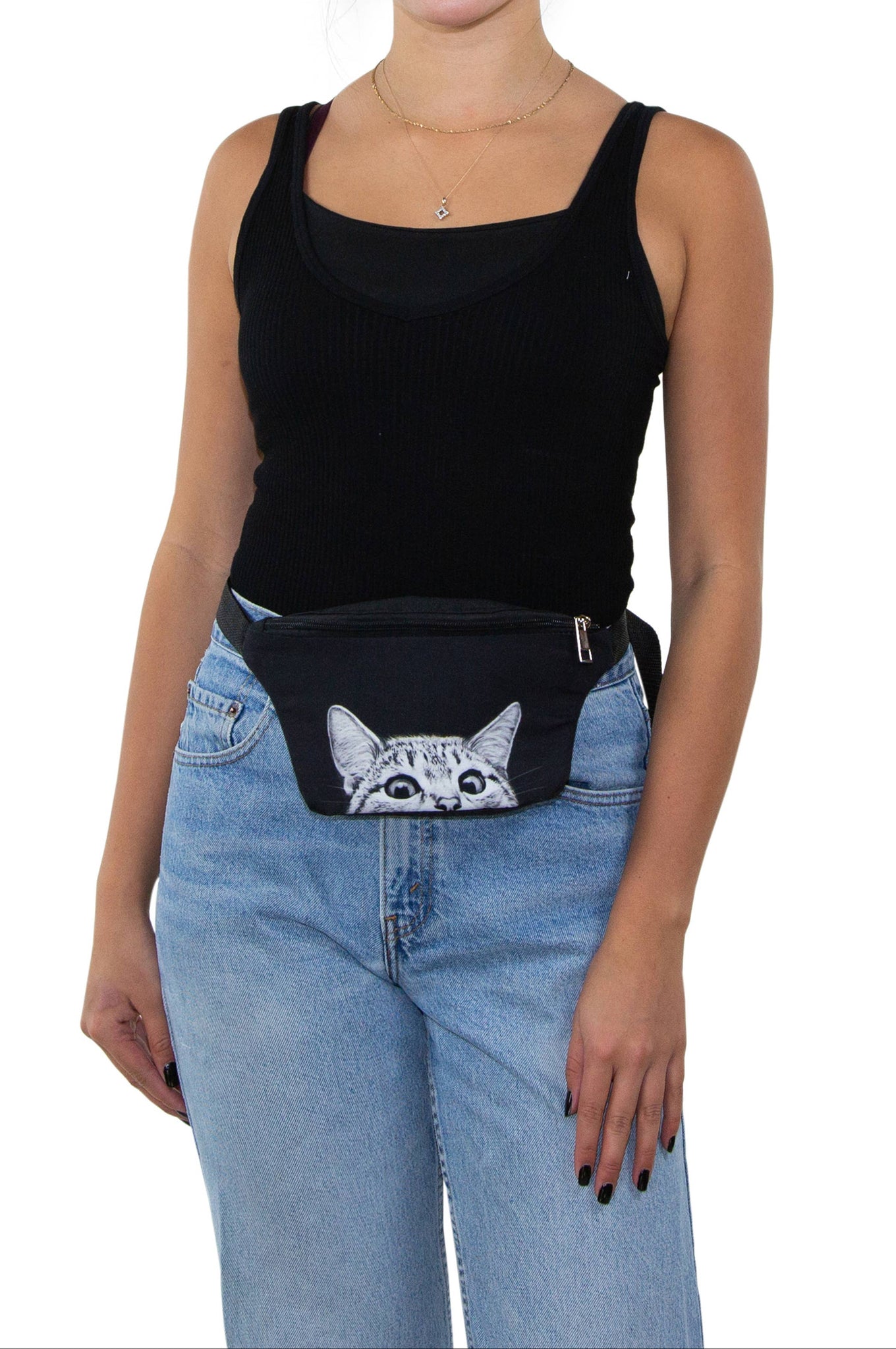 Peeking Cat Fanny Pack