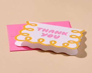 Yellow/Pink Coquette Thank You Card Set (10)