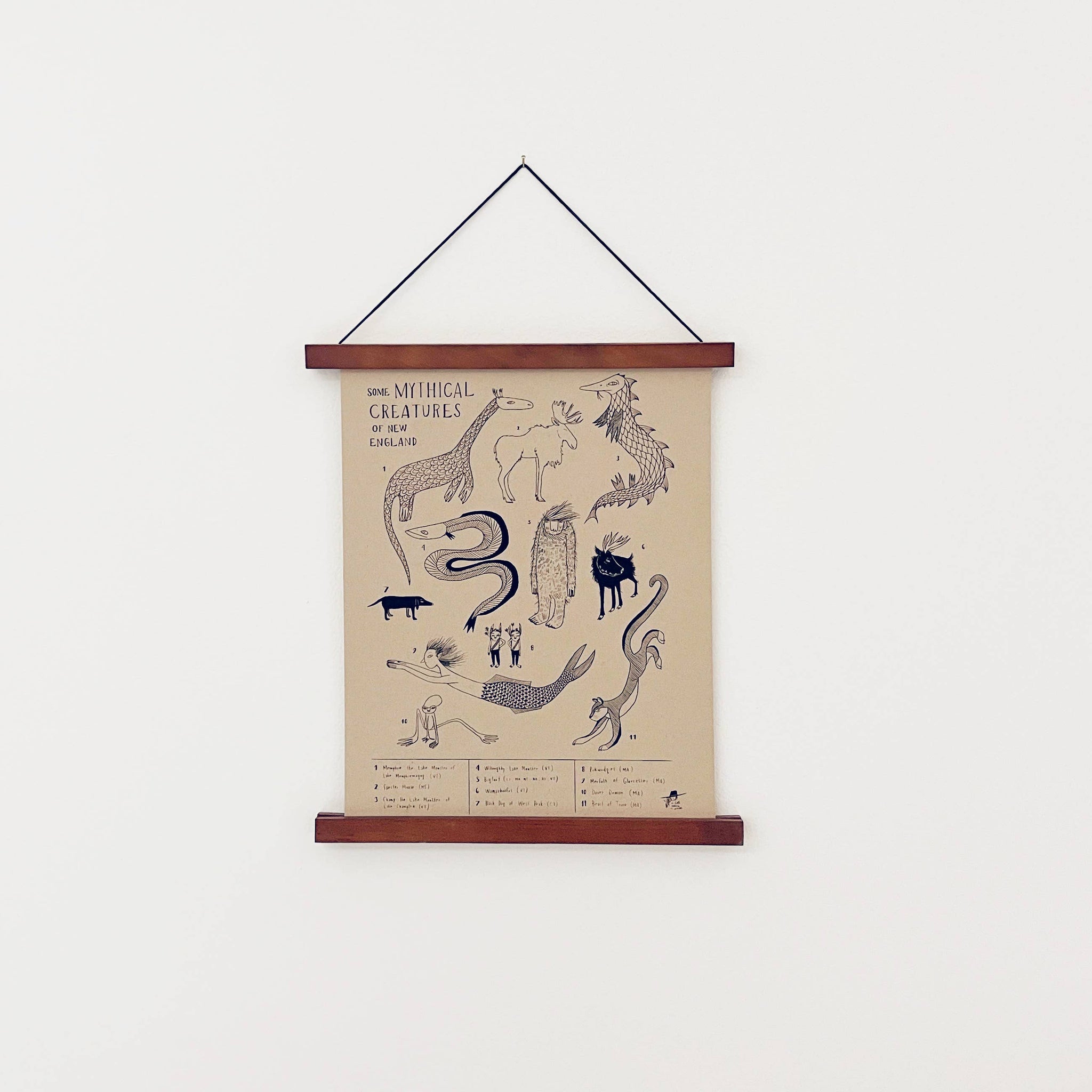 Some Mythical Creatures of New England Screen-Print 