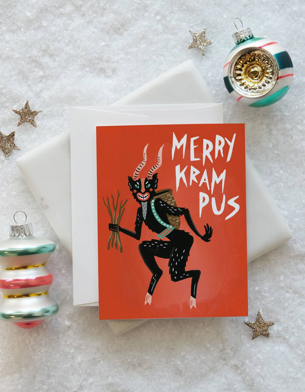 Merry Krampus Holiday Greeting Card Set