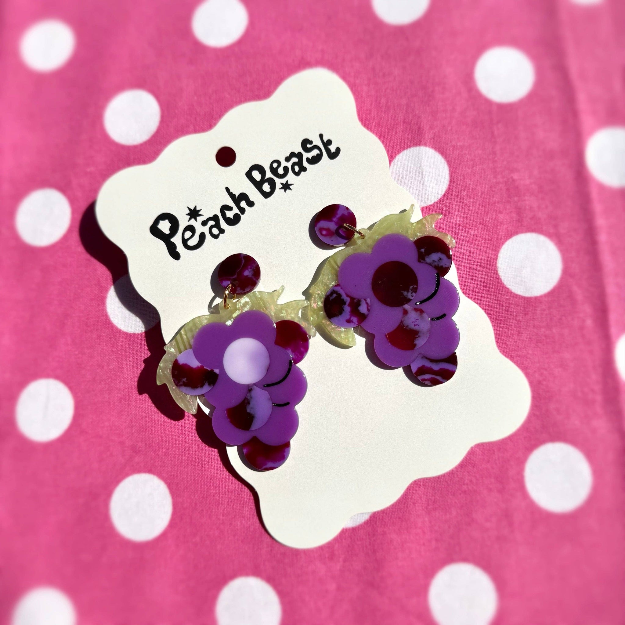Grape Bunch Statement Earrings
