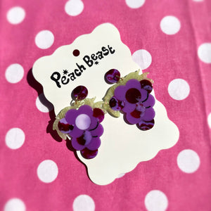 Grape Bunch Statement Earrings