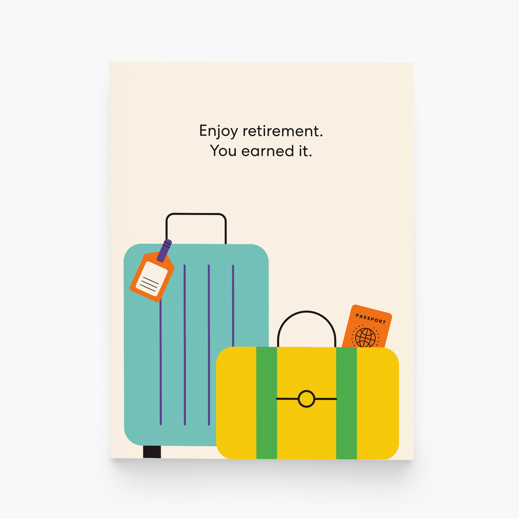 Retirement Travel Luggage Greeting Card