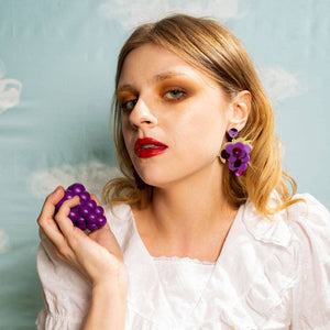 Grape Bunch Statement Earrings