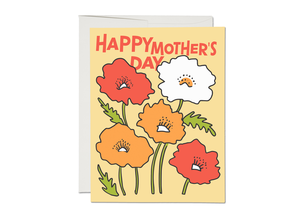 Colorful Poppies Mother's Day Card