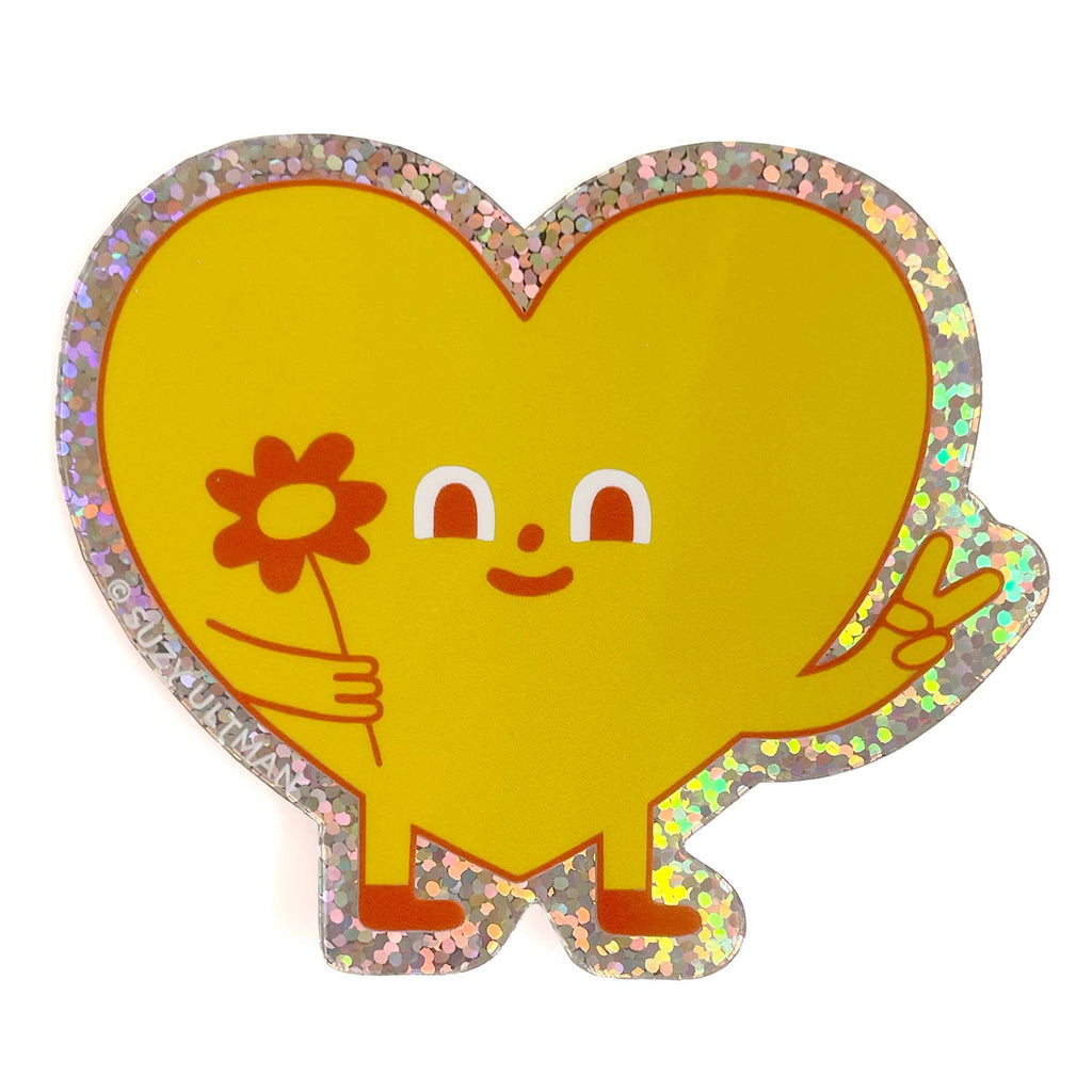 Kind Heart Glitter Sticker