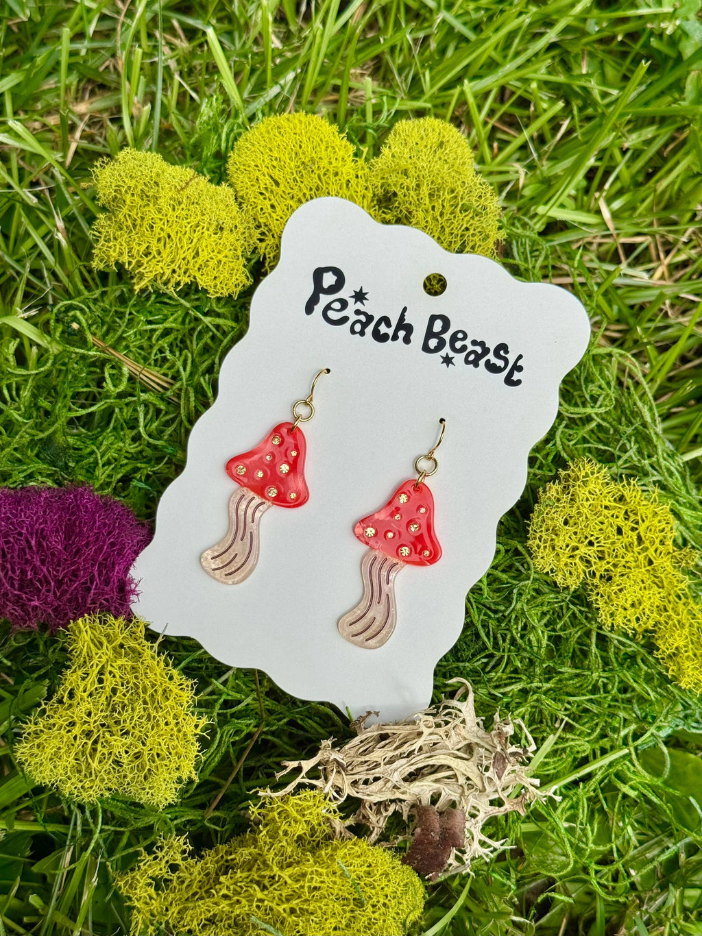 Mushroom Statement Earrings