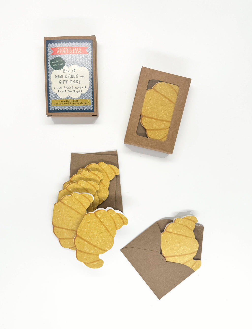 Croissant Mini Cards - Box of 6
