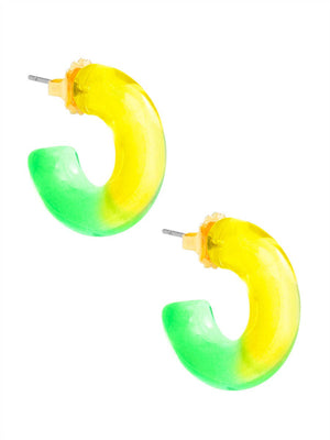 Chunky Ombre Lucite Huggie Earring