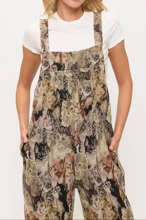 Cat Collage Overalls