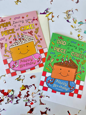 Piece of Cake Mom Birthday Card