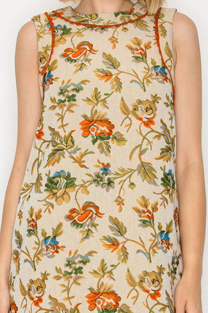 Flower & Leaves Mini Dress
