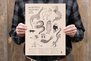 Some Mythical Creatures of New England Screen-Print 