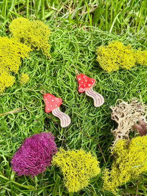 Mushroom Statement Earrings