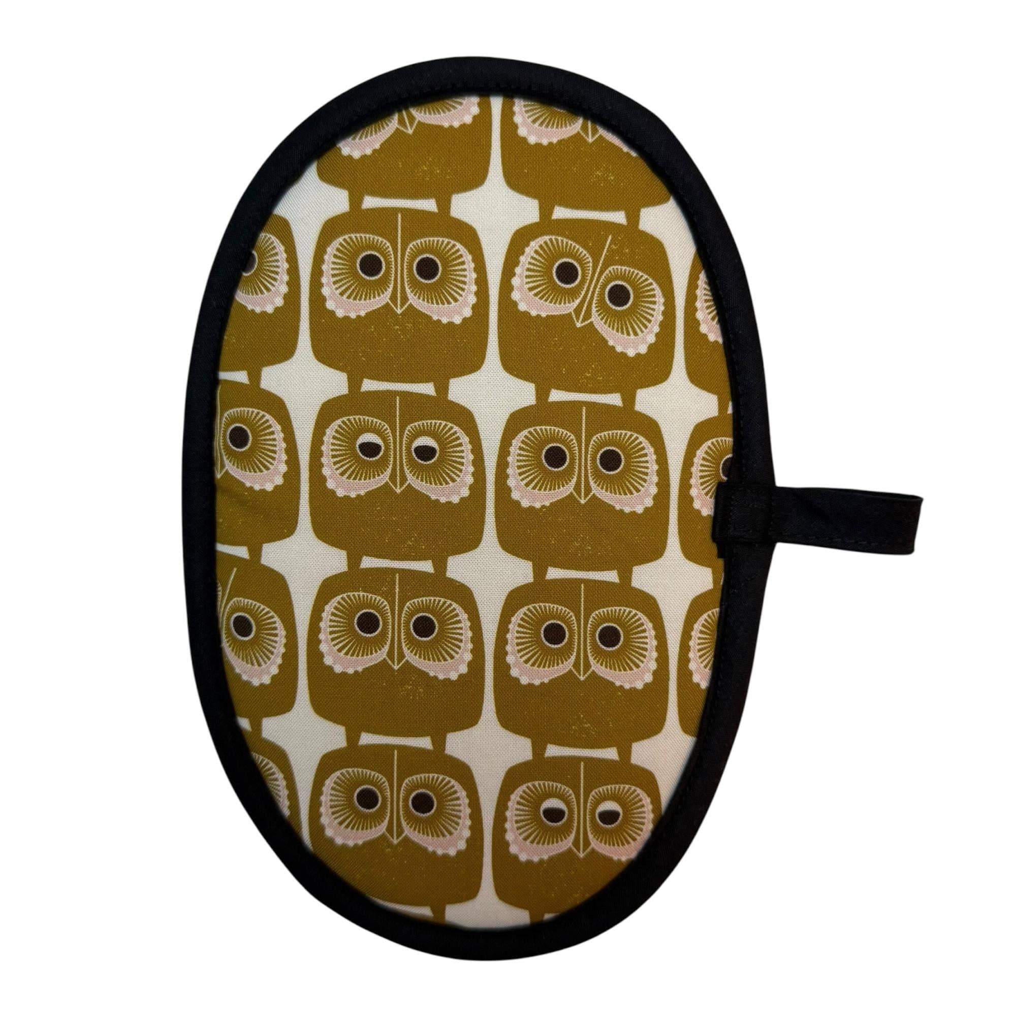 Gold Owls Mini Pincher Mitt