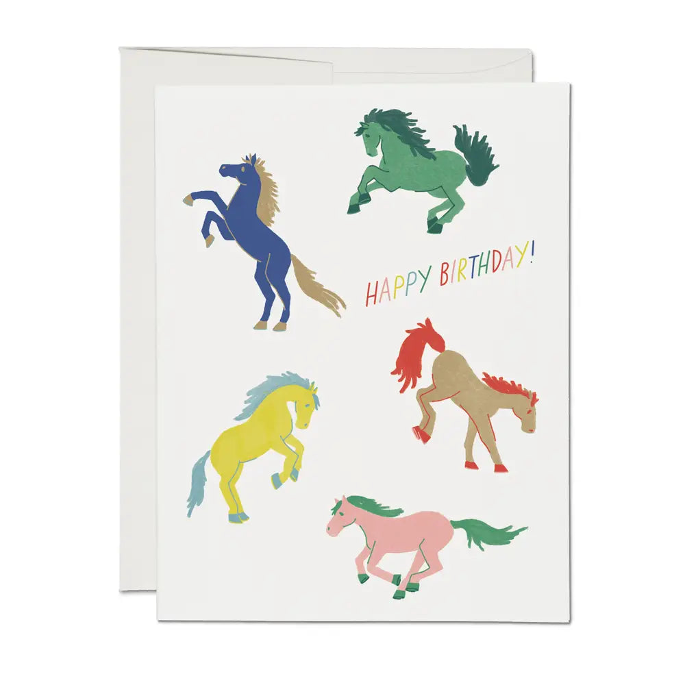 Wild Horses Birthday Card