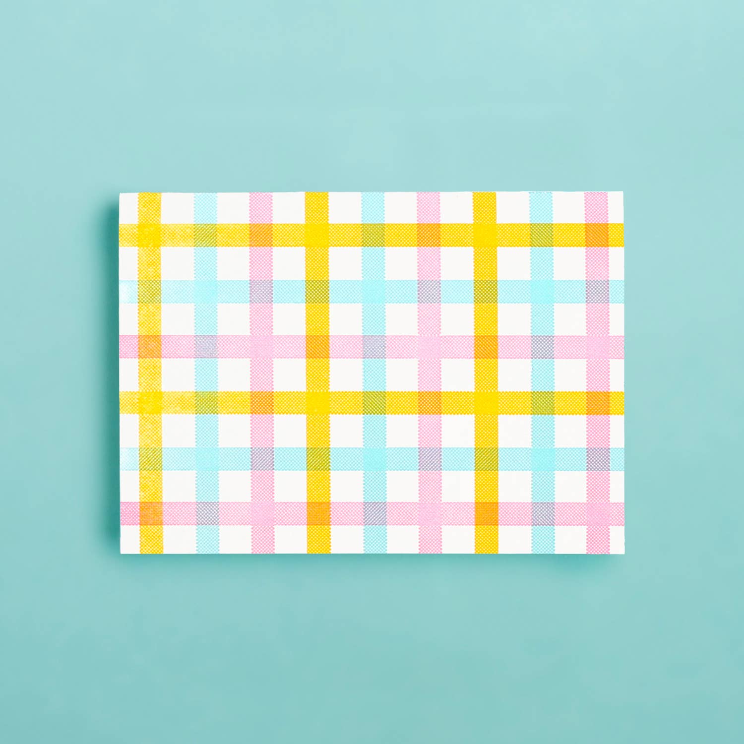 Plaid Pattern Letterpress Card Box Set