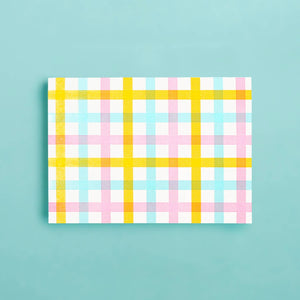 Plaid Pattern Letterpress Card Box Set