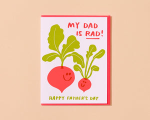 Rad Dad Radish Father's Day Card