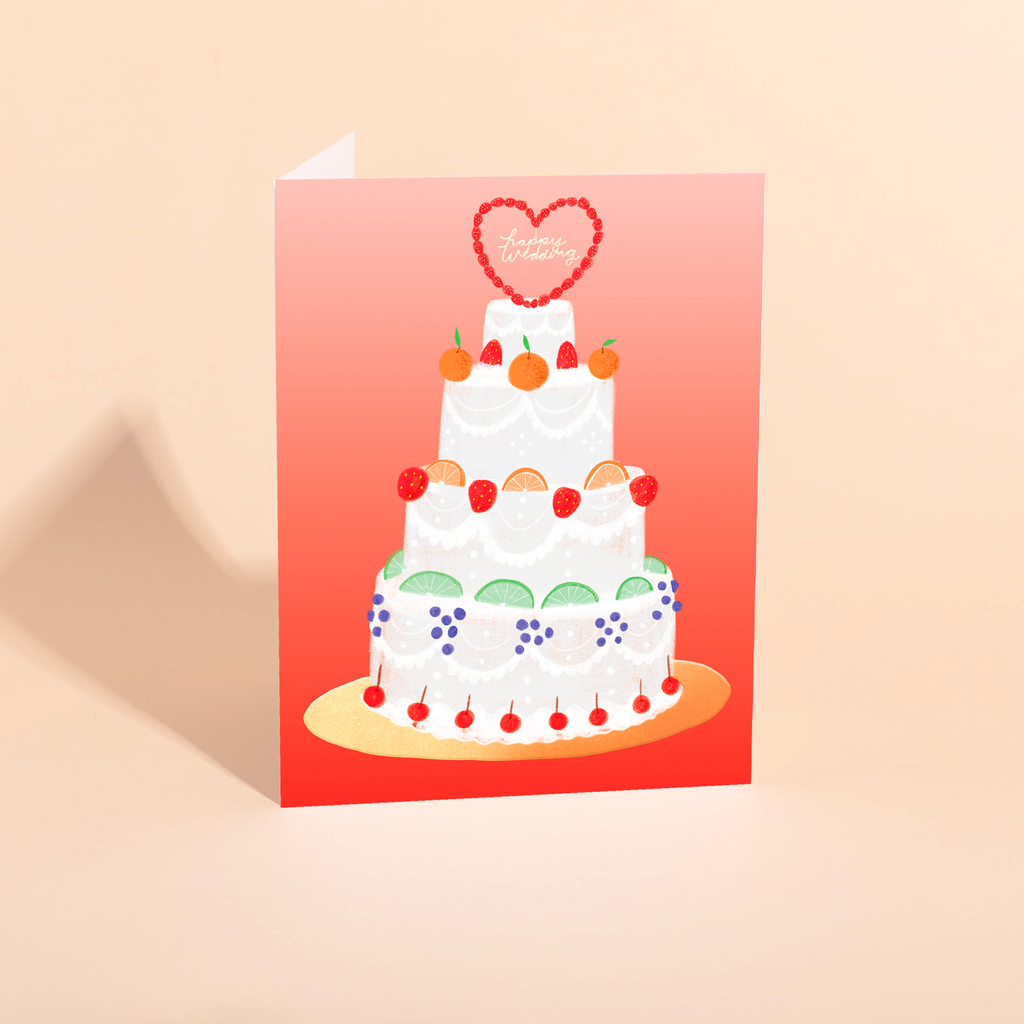 Fruit Cake Wedding Card
