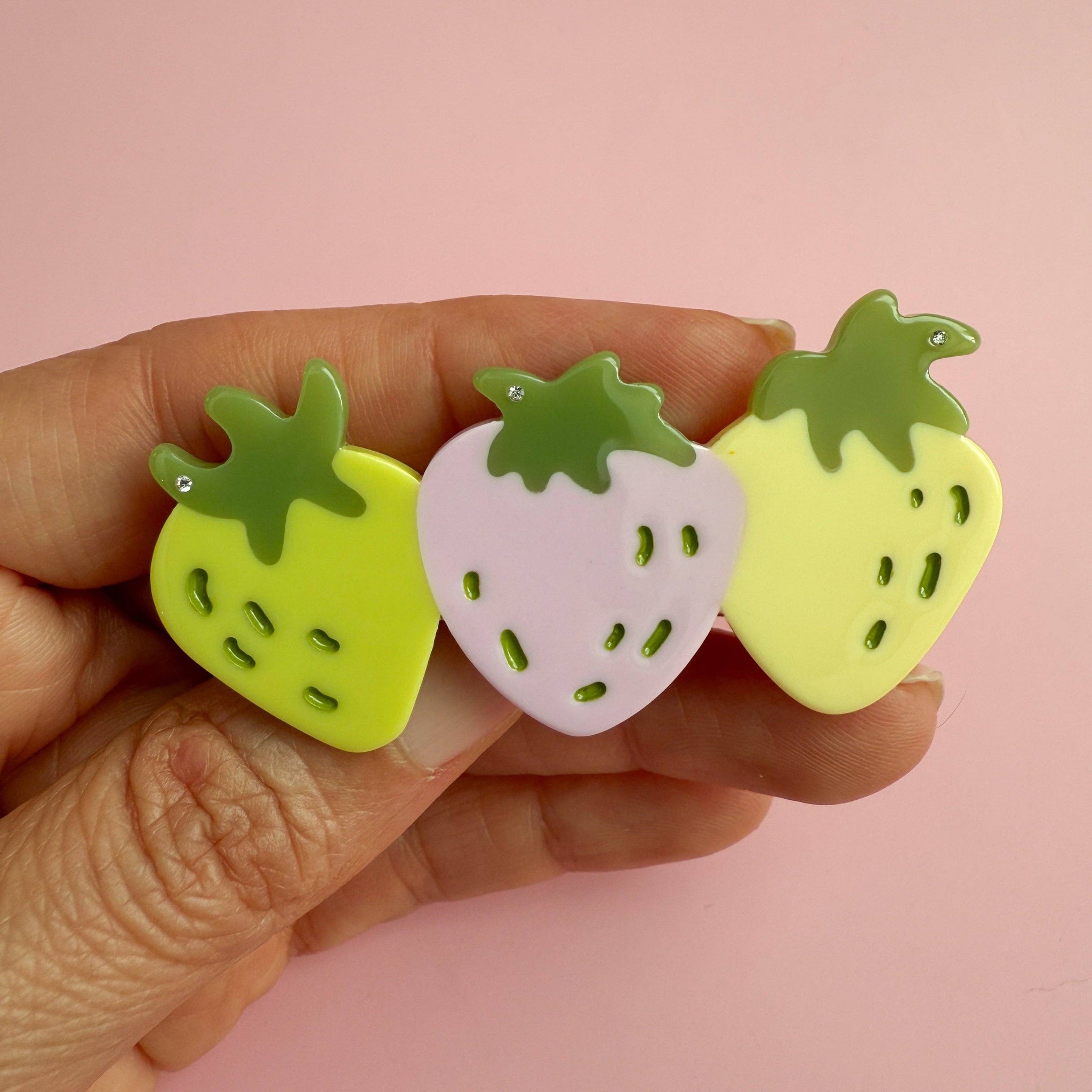 Summer Strawberries Hair Alligator Clip