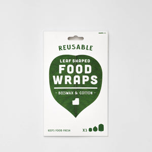 Leaf Shaped Beeswax Food Wraps - Set of Three